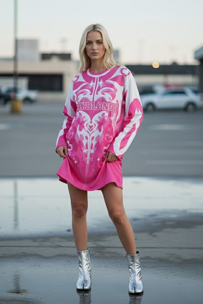 Pink American football jersey