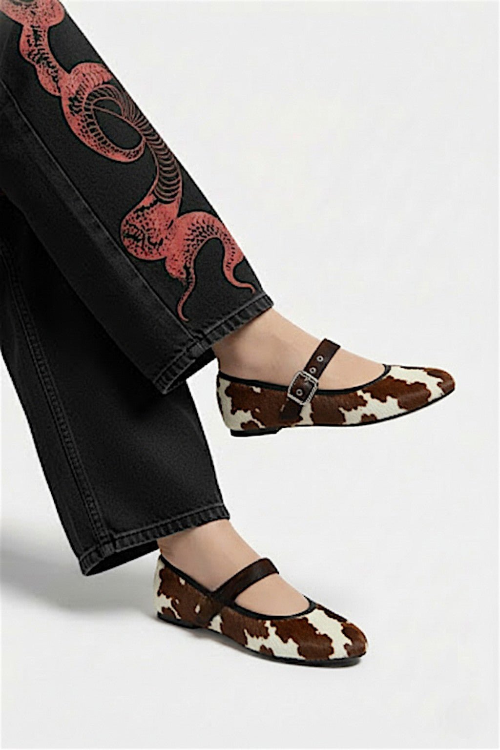 Cow Print Mary Jane
