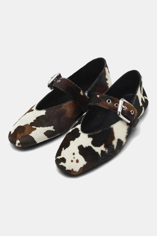 Cow Print Mary Jane