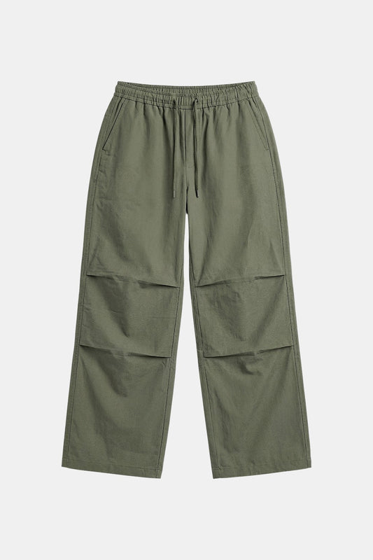 Khaki parachute pants