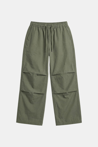 Pantalon parachute kaki