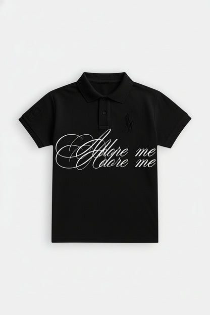 Calligraphy polo shirt