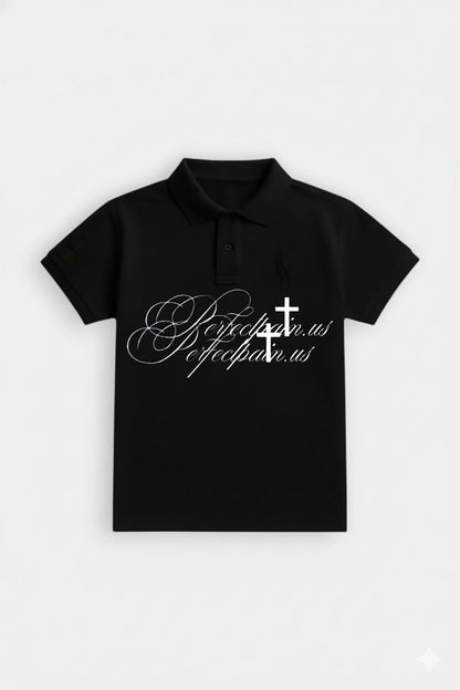 Calligraphy polo shirt