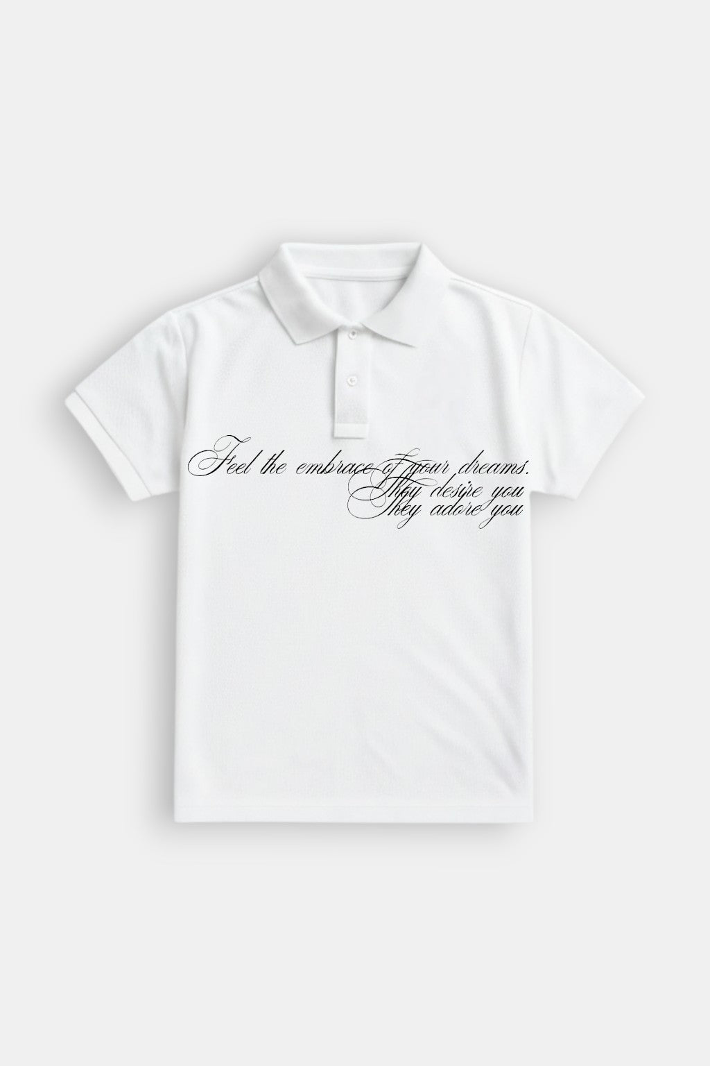 Calligraphy polo shirt