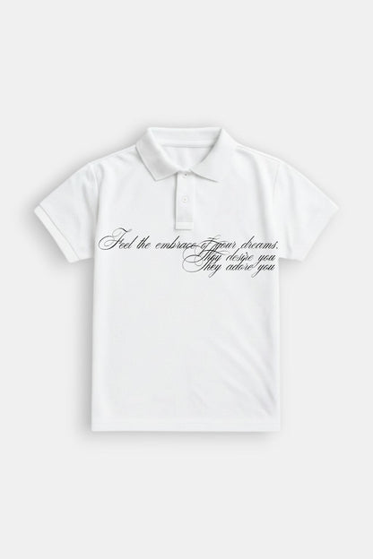 Calligraphy polo shirt