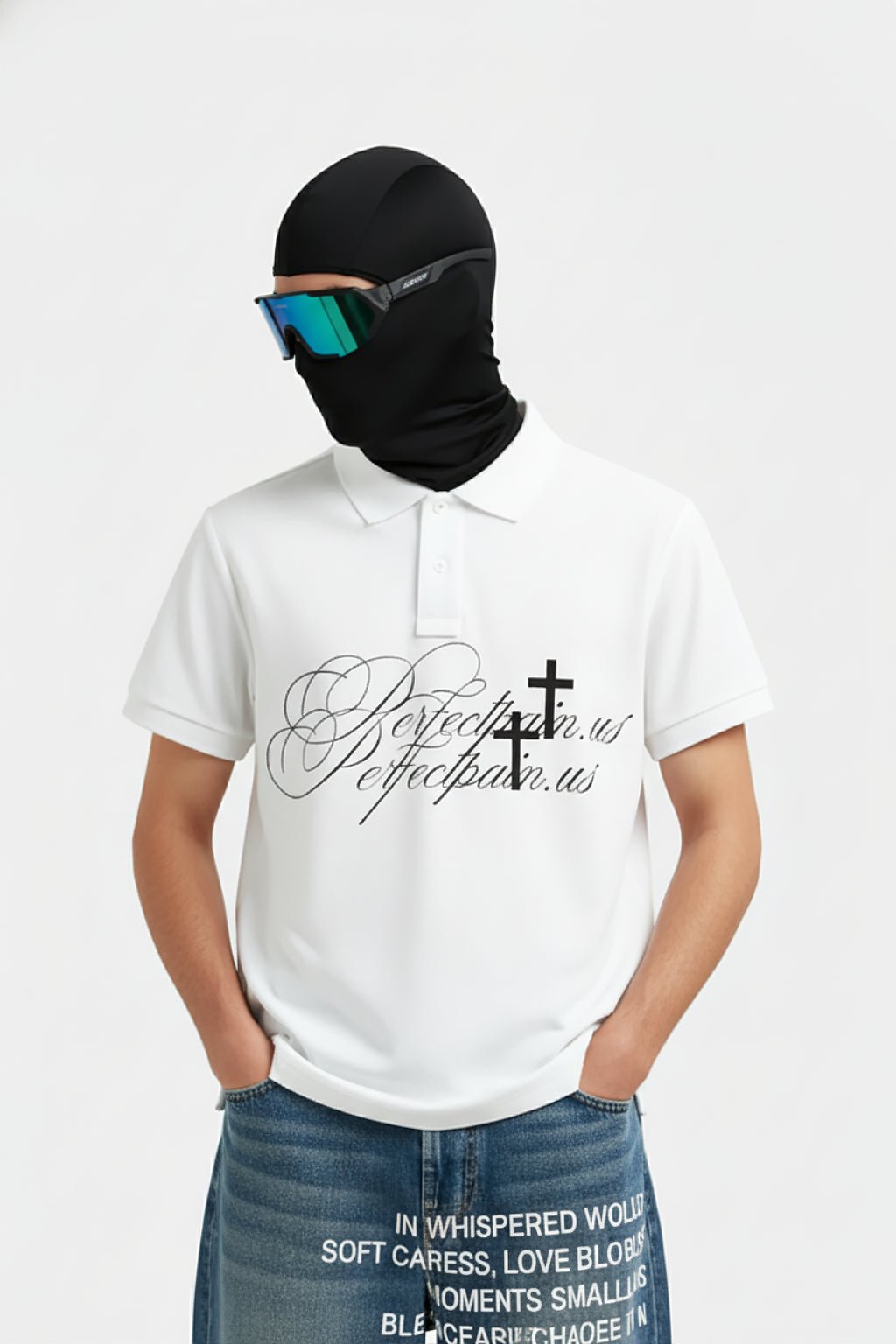 Calligraphy polo shirt