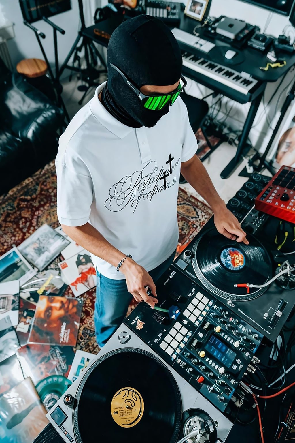 Calligraphy polo shirt
