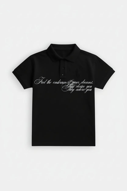 Calligraphy polo shirt
