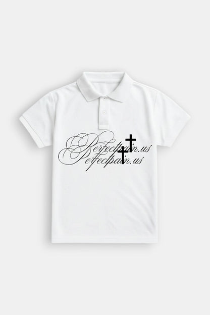 Calligraphy polo shirt