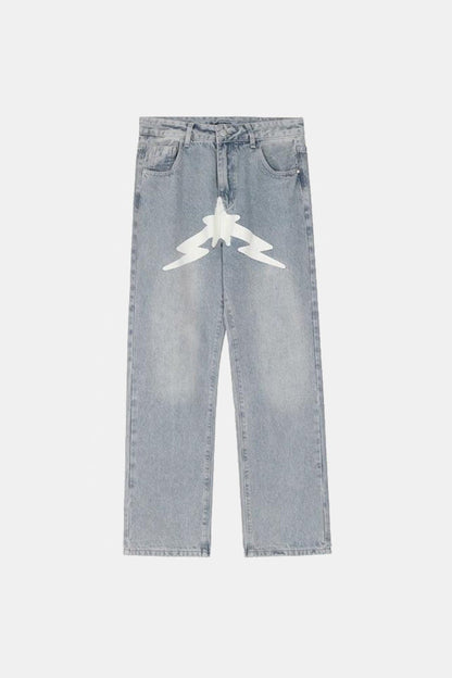 Printed jeans