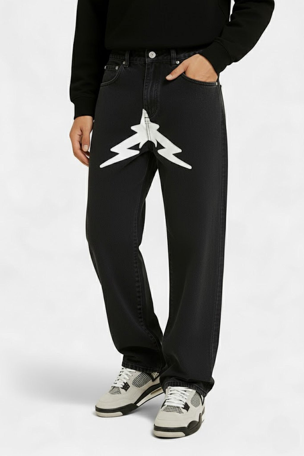 Printed jeans