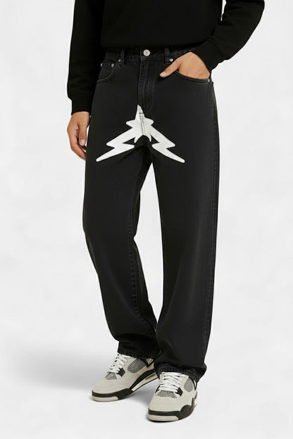 Printed jeans