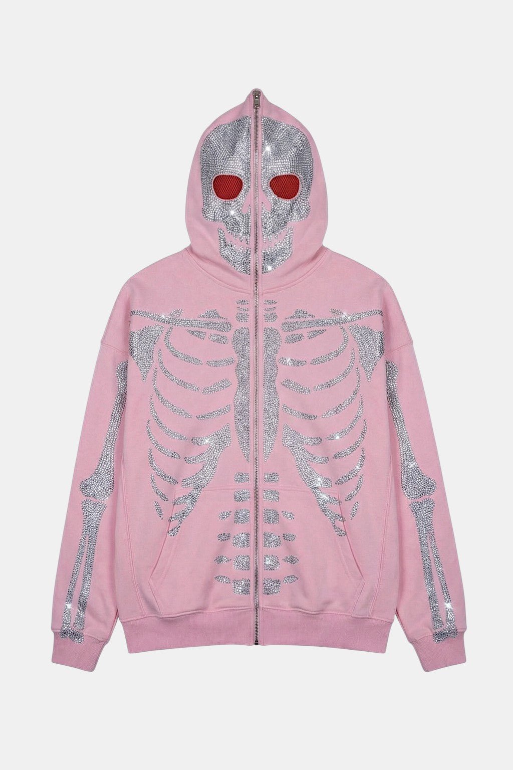 Rhinestone skeleton hoodie