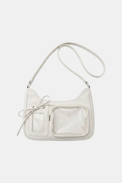 Sac a main empiecement transparent