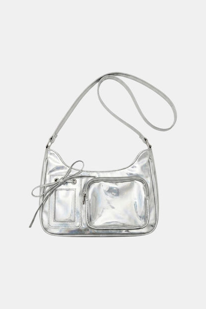 Handbag with transparent panel