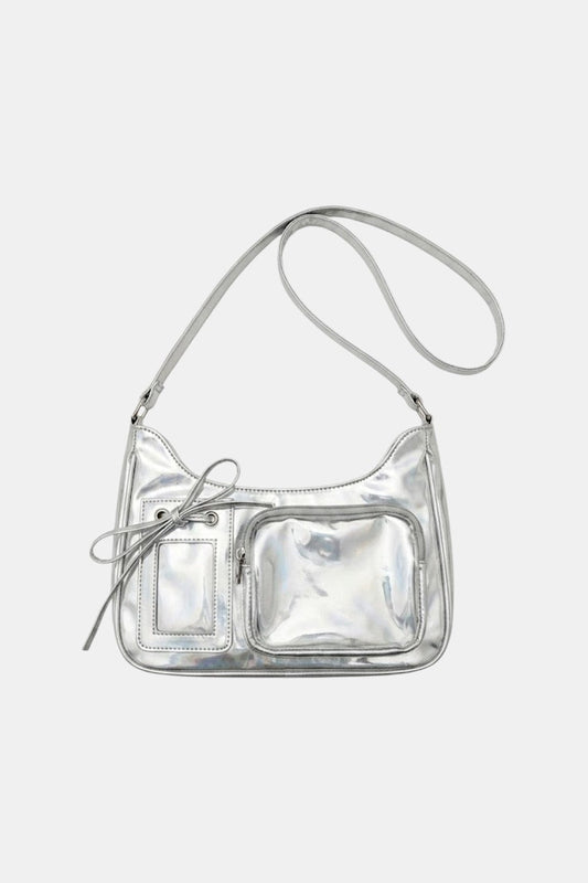 Handbag with transparent panel