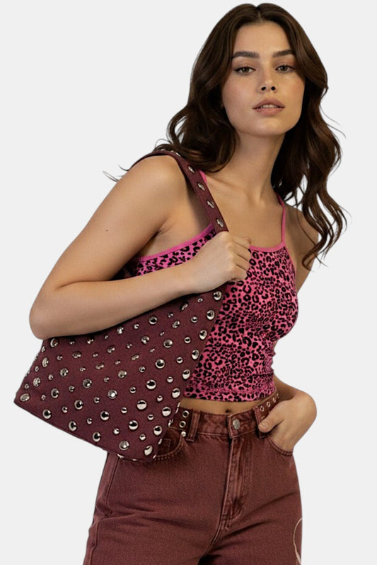 Studded handbag