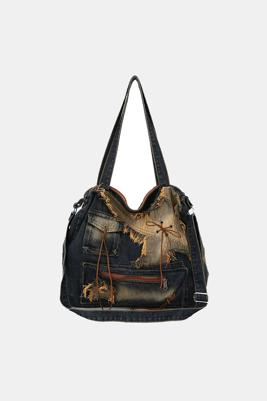 Sac cabas en denim délavé
