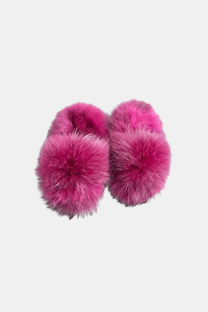 Fur sandals