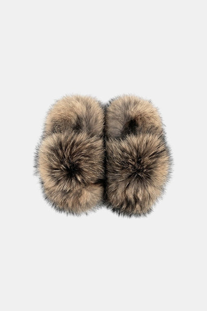 Fur sandals