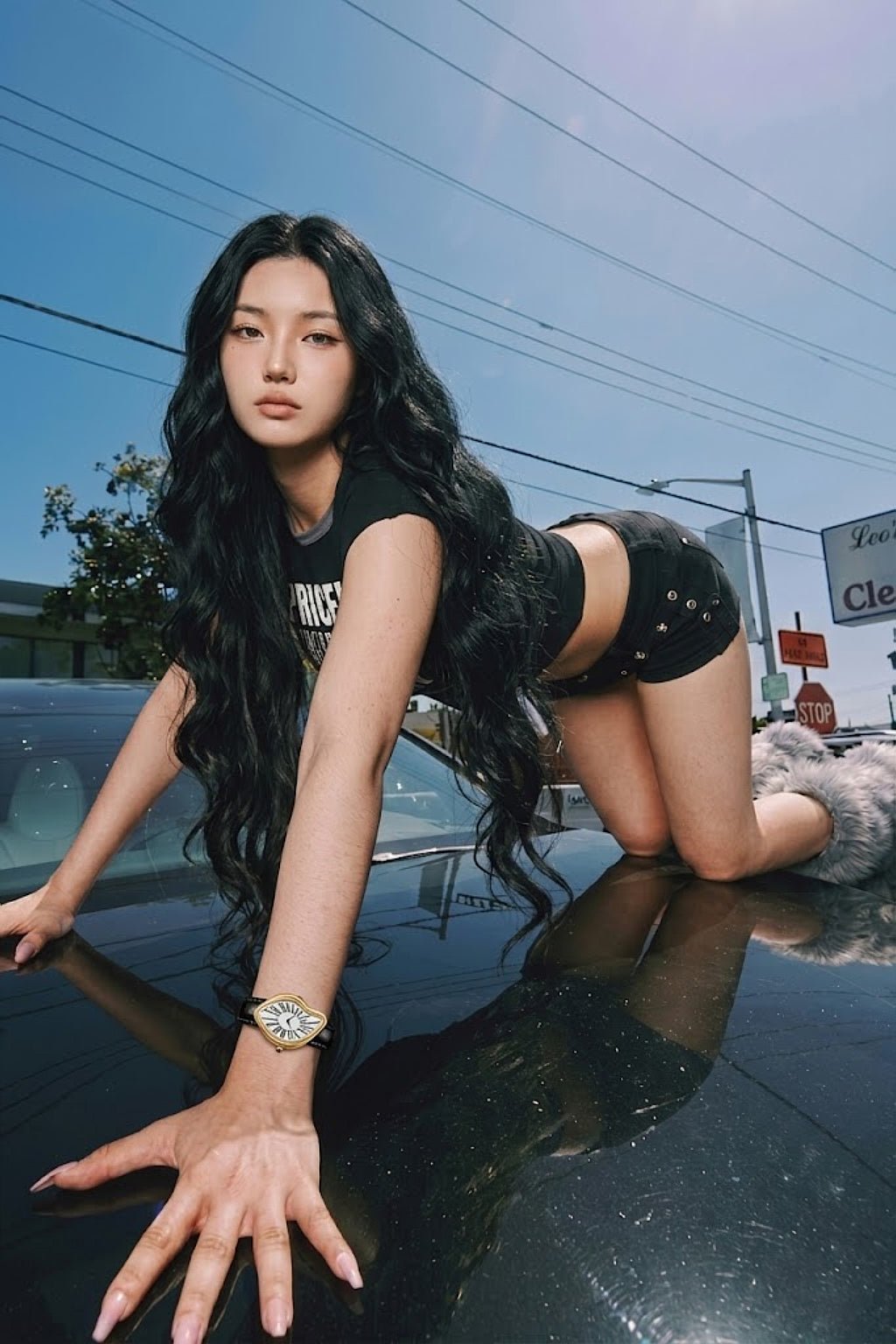 Short jean clouté