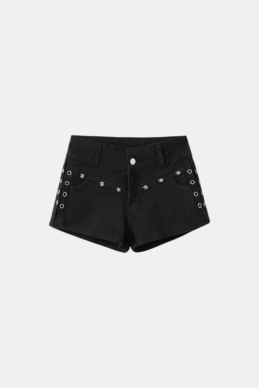Short jean clouté