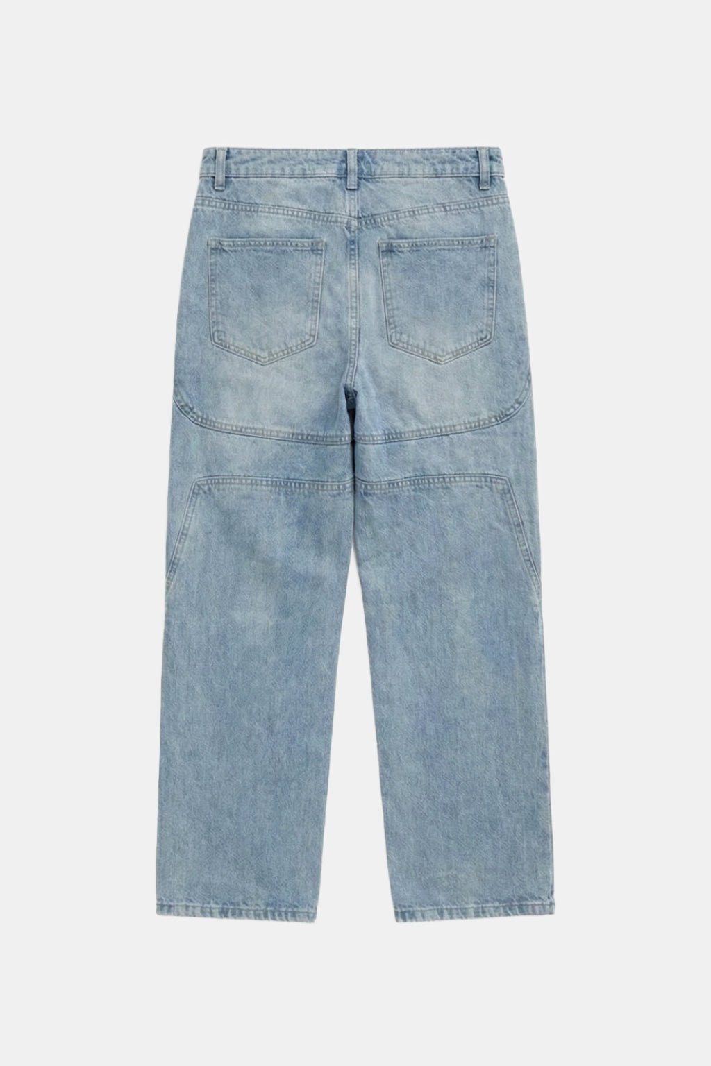 Stacked denim jeans for men