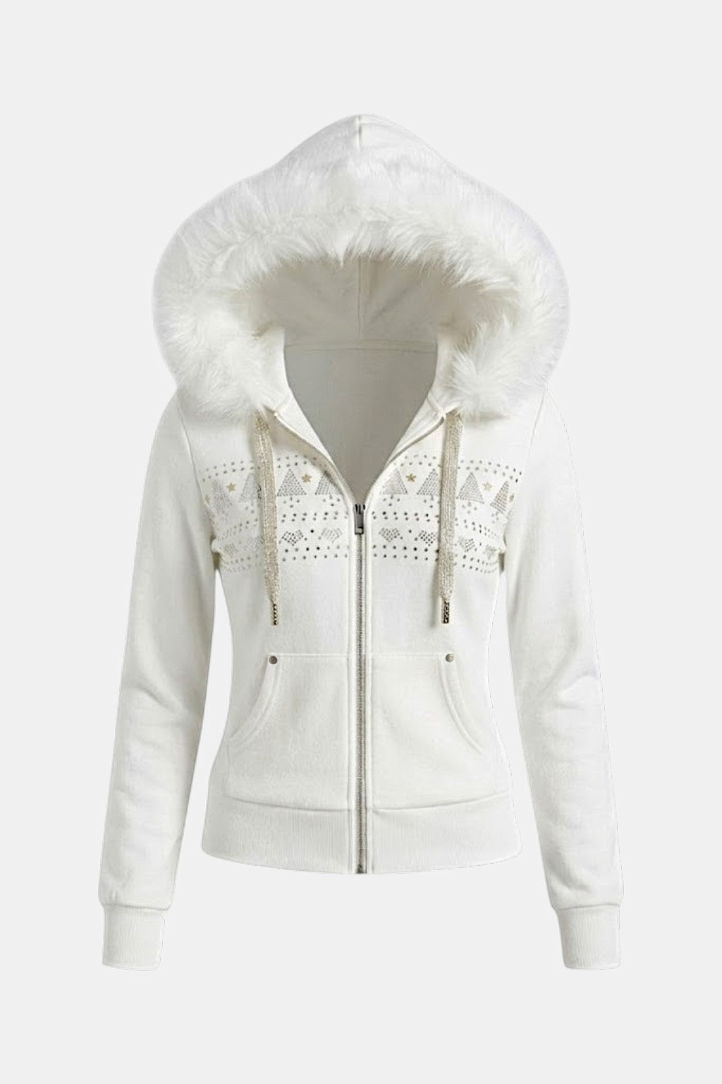 Suede fur hoodie