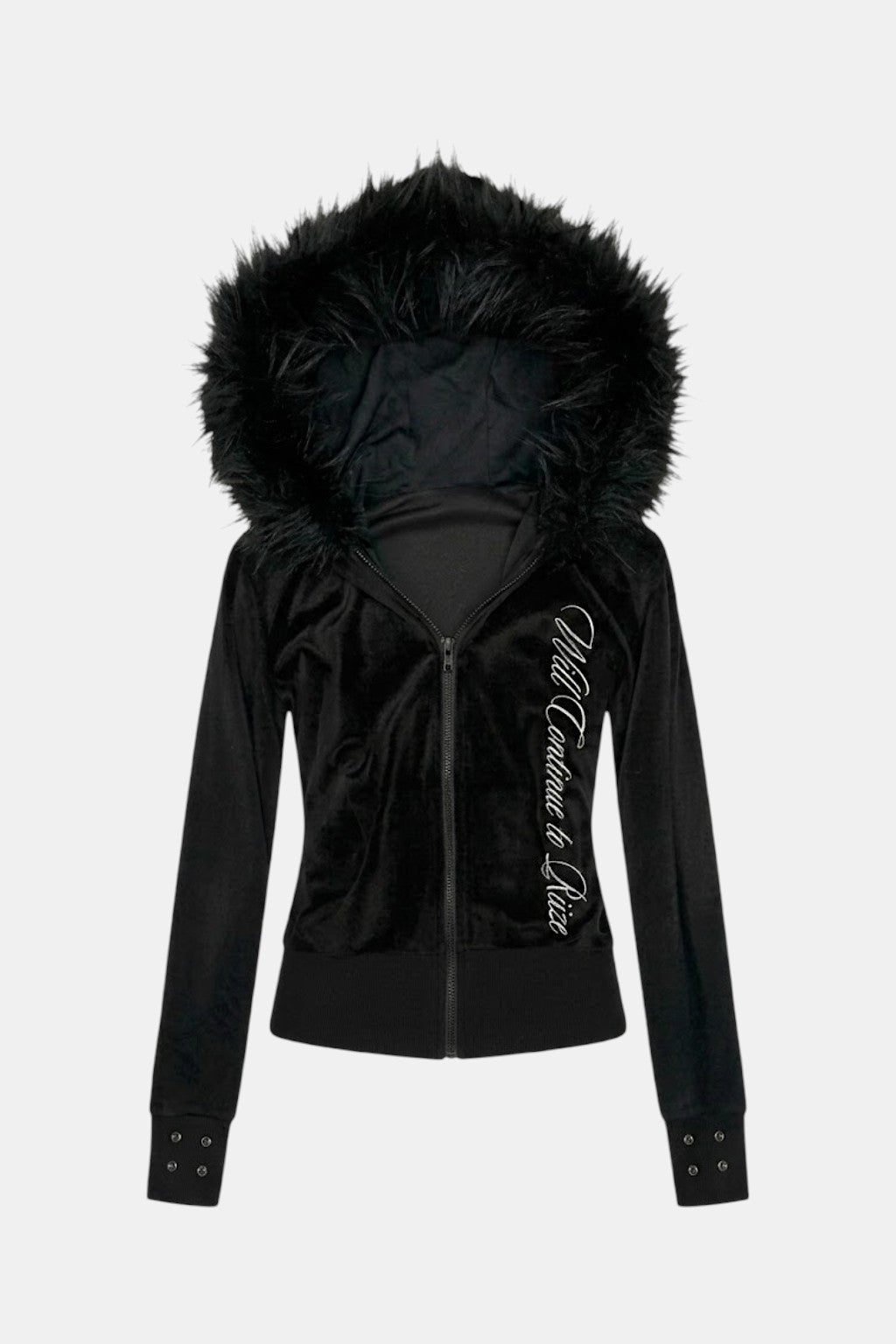 Suede fur hoodie