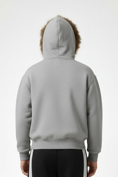 Sweat capuche fourrure