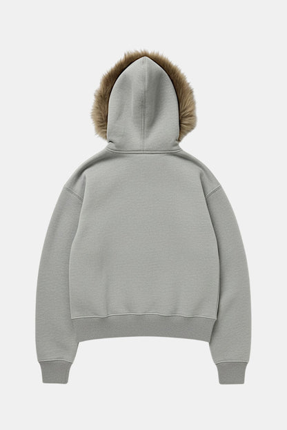 Sweat capuche fourrure