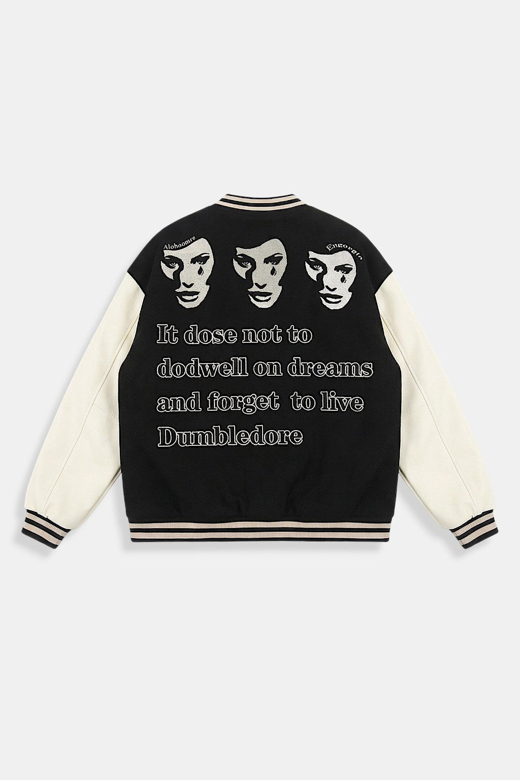 Black varsity jacket