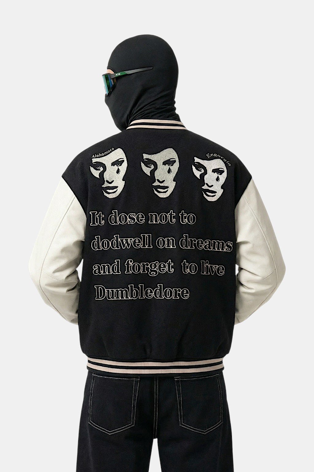 Black varsity jacket