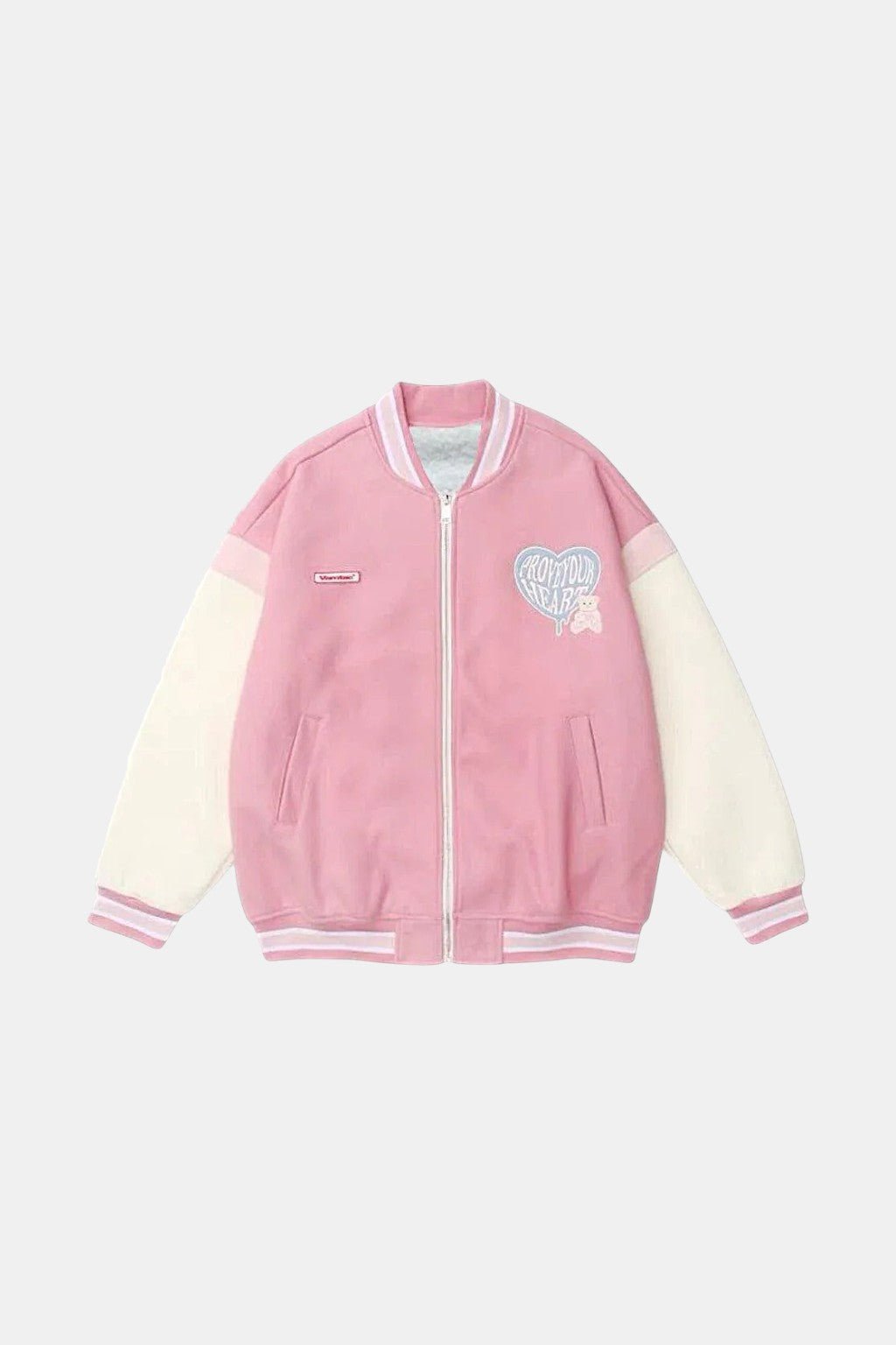 Pink varsity jacket