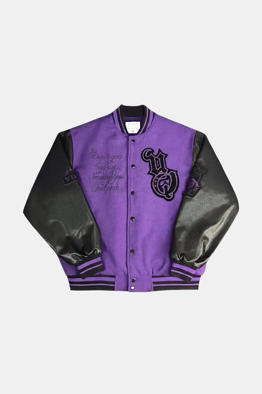 Purple varsity jacket