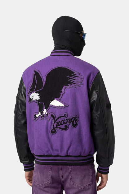 Purple varsity jacket
