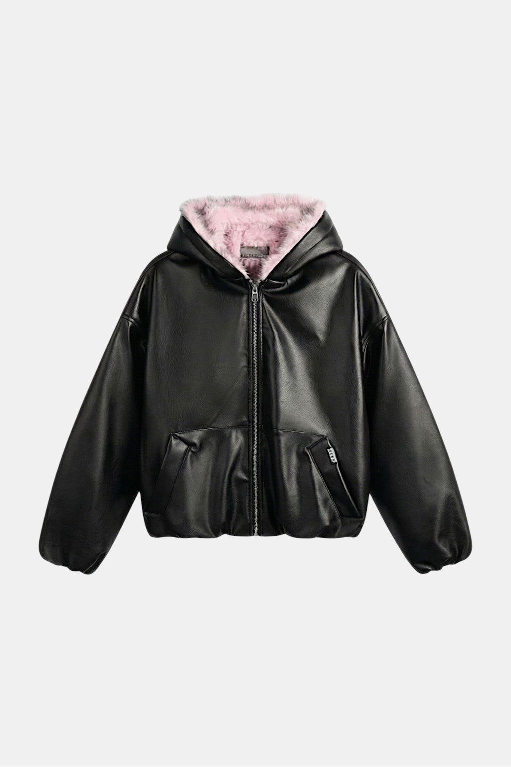 Fur leather jacket