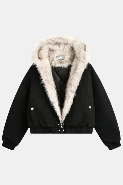 Fur-lined jacket