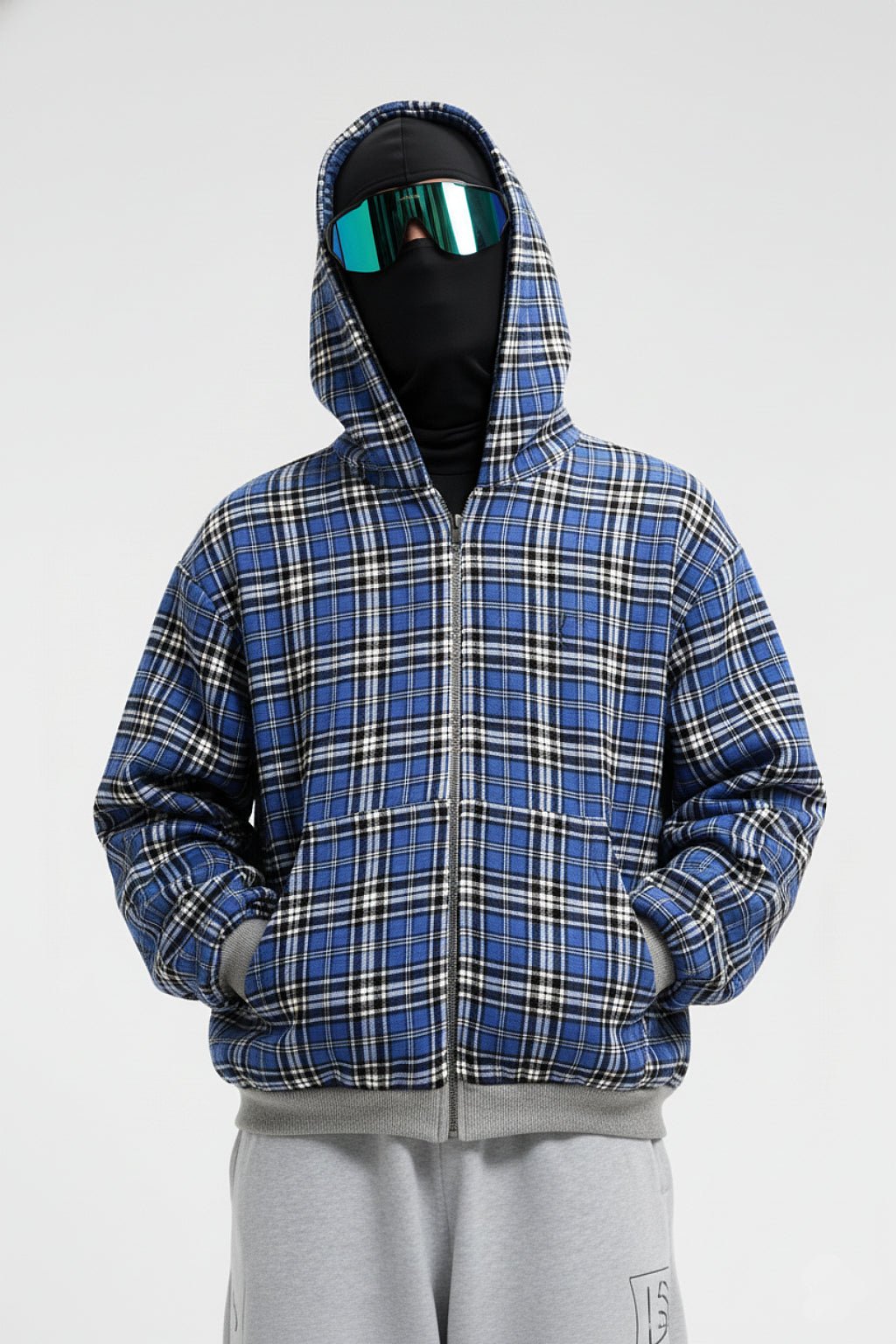 Reversible plaid jacket