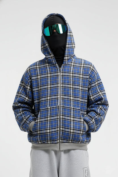 Reversible plaid jacket