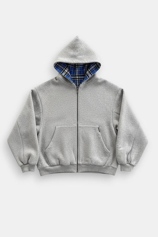 Reversible plaid jacket